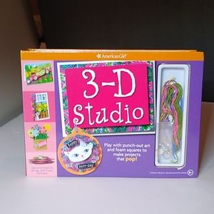 3 D Studio . Play with punch-out art and foam , craft kits .( American Girl )